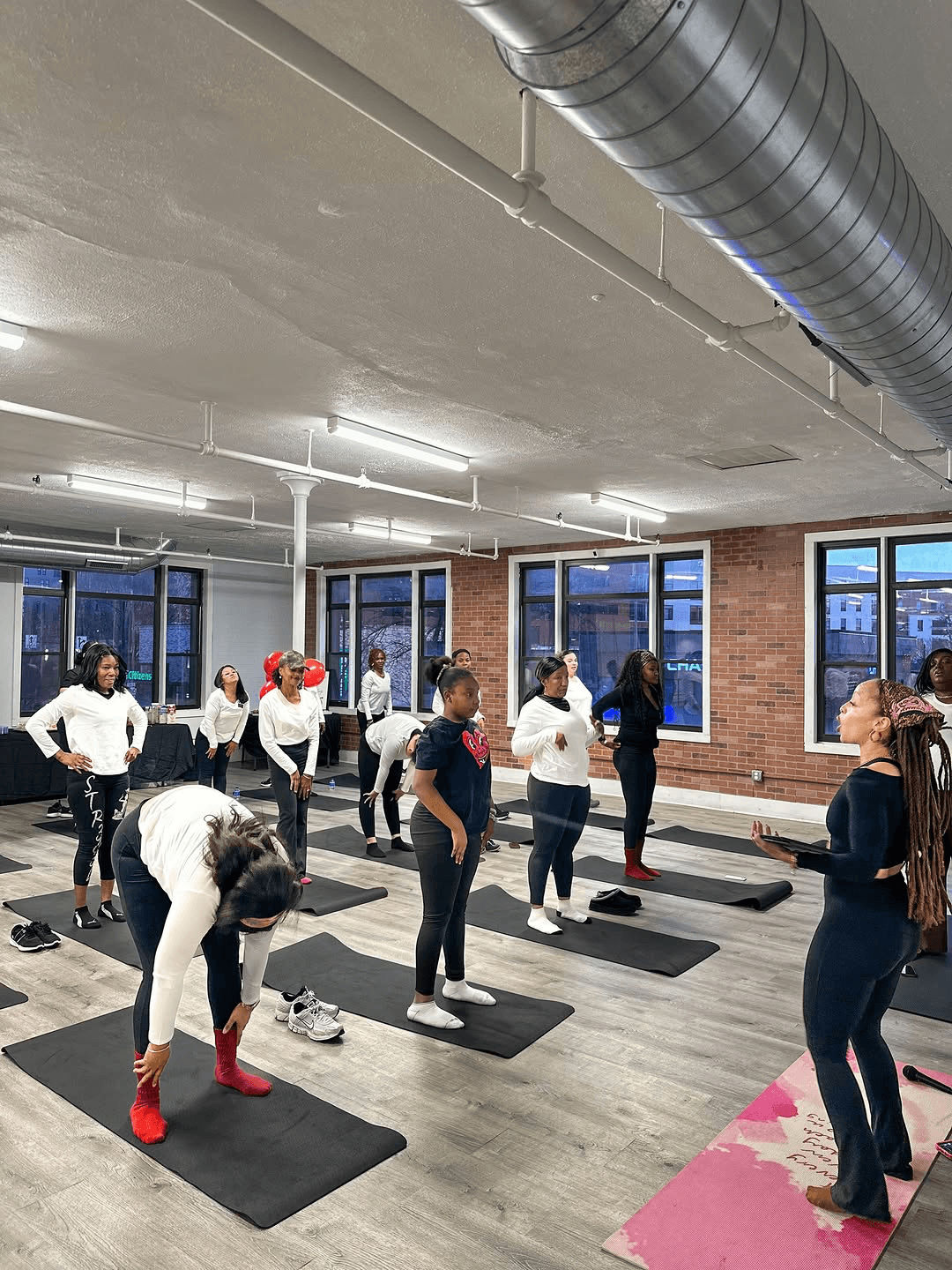 Samantha teaching Reform Pilates at LA Fitness